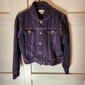 Project G Woman's Blue Cropped Jacket size extra large